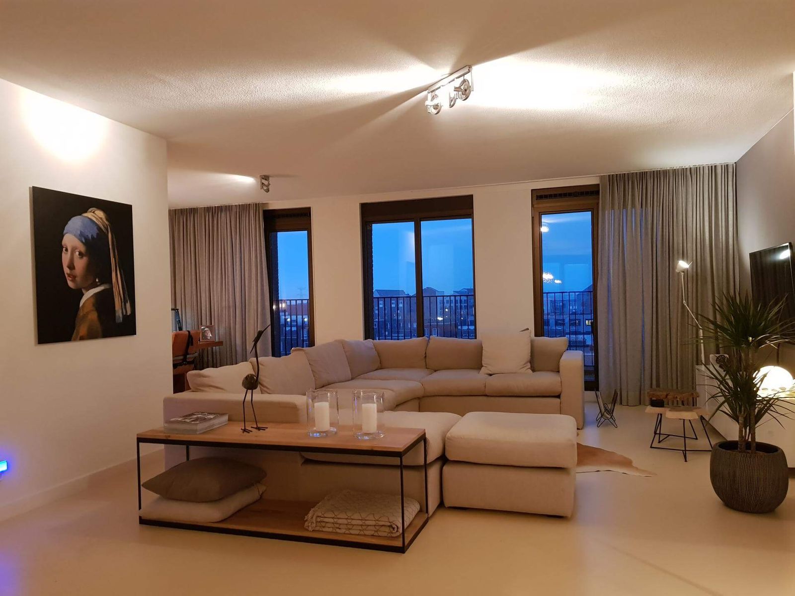 Geluiddempende gordijnen met vlinder- en retourplooien